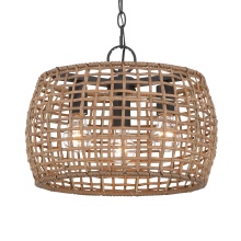 Golden Canada 3000-3P NB-MAW - Wry Lighting Weavelight 3-light Pendant in Natural Black